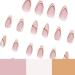 MURISE 24pcs Medium French Pink Press on Nails with Swirl and Pearls | Almond False Nails for Women and Girls - Buy Online on GoSupps.com