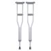 2pcs Adult Adjustable Crutches Aluminum Underarm Crutches Non-Slip Medical Crutches Comfort Handle Crutches Independence Silver Small