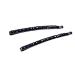 XIAOL Rhinestone Barrettes Black Crystal Diamond Bobby Pin Clip Bangs Shiny Hair Pin Hairpin Metal Hair Clip Sparkly Hair Decoration for Women 2Pcs