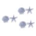 SHINEOFI 6 Pcs Diy Starfish Mold Epoxy Coaster Mold Conch Mold Plate Craft Mold Self Made Craft Supplies Whitex3pcs 8.5x6x2cmx3pcs
