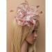 Pink Chiffon fabric flower & feathers fascinator on aliceband Wedding Races - Buy Online on GoSupps.com