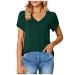 Womens Blouses and Tops Dressy, Petal Short Sleeve Shirts Tunic Tops to Wear with Leggings Summer Blouses Trendy Stuff Large Army Green Amazon pallet liquidation