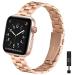 OMIU Thin Band Compatible with Apple Watch 40mm 38mm 41mm 42mm 44mm 45mm 49mm, Premium Stainless Steel Metal Replacement Adjustable Wristband Strap for iWatch Ultra SE Series 8/7/6/5/4/3/2/1 Women Men Rose Gold 38mm 40mm 41mm