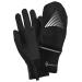 TrailHeads Men's Touchscreen Gloves with Reflective Waterproof Mitten Shell - Convertible Running gloves Medium-Large black / reflective