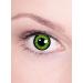Contact lenses annual lenses Green fire - motif lens with prescription (1 piece) - Dioptria: -4.0 - Ideal for Halloween Carnival & Motto Party Green Fire -4.0 Dioptries