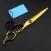Hair Cutting Scissors 6 Inch Professional Japan Steel Gold Hollow Hair Scissors Haircut Thinning Barber Makas Hair Cutting Shears Hairdressing Scissors Set - Buy Online on GoSupps.com