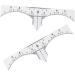 Healeved 20 Pcs Makeup Ruler Brow Ruler Sticker Eyebrow Guide Eyebrow Tools Eyebrow Stencil Disposable White - Buy Online on GoSupps.com