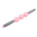 Massage tab 1 piece portable yoga stick with 5 cellulite sting balls muscle roller deep fabric massage tab tools for back arms shoulder leg pink