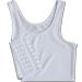 Women Hook Vest Top Sportswear Corset Straps Sports Tank Bra Chest Slim Fit Binders for Lesbian Tomboy White Small
