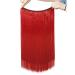 One Piece Wire In Hair Extensions - No Clip No Glue - Invisible Extension Straight Hairpiece String Heat-Resistant For Women Ladies 20" Inch/50CM Dark Red