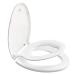 Elongated Toilet Seat with Built in Potty Training Seat/Toilet Seat with Cover,Durable Plastic, White, Replacement Toilet Seats 4012 one-size