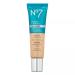 No7 Protect & Perfect Advanced All in One Foundation - Deep Honey - Light to Buildable Coverage - Hydrating Foundation with SPF 50 - Reduces Redness & Blurs Visible Pores (30ml)