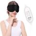 Emacombo Heated Eye Mask Reusable USB Silk Steaming Eye Mask with Temperature/Timer Control for Sleeping Eye Puffiness Dry Eye Tired Eyes Blepharitis Styes and Eye Bag