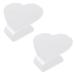 Pufguy Acrylic Hand Makeup Mixing Palette Hand Held Heart-Shaped Palette for Cosmetic Foundation Eyeshadow Nail Art-2pcs 3.1x2.6x0.9