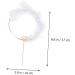 Vaguelly 2pcs Cupcake Sticks Wedding Iron Art Cake Topper Cake Picks Pearl Wreath White - Buy Online on GoSupps.com
