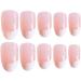 24 Pcs Huil French Ballerina Pink Fake Nails | Round Head Nail Art with Glue | Manicure Accessories & Extension Tools - International Shipping - Buy Online on GoSupps.com