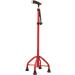 Telescopic Non Slip Crutches Adjustable Walking Stick With Wide Base Comfortable Handle Provides Extra Support Stability Durable Mobility Aid Cane Red for Arthritis Elderly Seniors & Handicap The