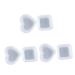 Tofficu 6 Pcs Dish Silicone Mold Molde De Para Resina Square Tray Keychain Mold Diy Plate White