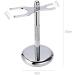 Durable Stainless Steel Razor Holder & Shaving Brush Organizer for Men - Fashionable & Practical 7x15cm Silver - Buy Online on GoSupps.com