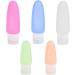 5-Piece Silicone Travel Bottles Set | Leak-Proof Portable Containers for Shampoo & Toiletries - Black - Buy Online on GoSupps.com