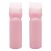 2 Pieces Root Comb Applicator Bottle Hair Coloring Dye Bottle Scalp Treament Essential Salon Hair Cleansing Bottle With Graduated Scale, Pink