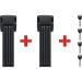 Abus folding lock Bordo 6000K with SH -lock holder - 2 Set - Bicycle locks with Xplus cylinder for high manipulation protection - Abus security level 10 - length 90 cm black