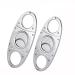 PIPITA Cigar Cutters 2pcs/Pack Stainless Steel Super Sharp Guillotine Cutter with Double Blades Perfect for Cigars Portable with bag