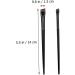 Baluue 12 Sets Eyeliner Brush Makeup Brush Ear Multi-function Eyebrow Brush Wood Black - Buy Online on GoSupps.com