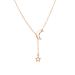 DoubleNine Lariat Necklace with Star Moon Charm - Dainty Gold Y Necklace for Bridesmaids & Women | Elegant Jewelry Accessories - Buy Online on GoSupps.com