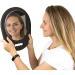 Mpowtech Round Handle Mirror: Durable Handheld Barber Mirror for Salons - Lightweight Foam Haircut Mirror (Black) - Buy Online on GoSupps.com