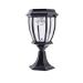 Outdoor Solar Post Light Retro Aluminum Bollard Column Lamp Garden Exterior Pillar Lamp Waterproof IP65 Fence Stigma Light