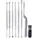 wemee Silver 7Pcs Stainless Steel Ear Pick Spoon Ear Wax Cleaner Health Curette Ear Earwax Remover Cleaning Selection Tools - Buy Online on GoSupps.com