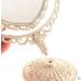 D&X 7-Inch Lovely Heart Mirror | 360 Rotation Double Sided Magnifying Makeup Mirror | Bathroom Bedroom Vanity | Cute Vintage Design (Beige Heart-Shaped) - Buy Online on GoSupps.com