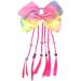Minkissy Colorful Hair Ties Bowknot Hair Bow with Colored Braid Hair Rings Hair Rope Kids for Girls (Pink Braid) - Buy Online on GoSupps.com