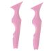 NOLITOY 2pcs Silicone Beauty Ruler Eye Shadow Eyeliner Guide Stencils Eyeliner Guide Makeup Tool Make up 15X4.15CM Pink-1