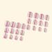 Press on Nails Short Square Fake Nails Sweet and Whitening Rose Powder Nail Press on Nails Designs Acrylic Nails Press on Artificial Nails Stick on Nails For Women Girls 24Pcs - Buy Online on GoSupps.com