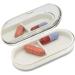 Silver & Gold Anchor Pearl Pill Box | Portable Travel Medicine Organizer with Curved Edges (2 Compartments - Buy Online on GoSupps.com