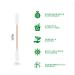 Organic Cotton Swabs with Wooden Sticks 200 Pcs Pack - Biodegradable Bamboo Spiral Head Qtips for Ears and Makeup - Buy Online on GoSupps.com