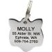 Personalized Stainless Steel Cat Shape Pet ID Tag by GoTags | Custom Engraved Cat ID Tag with 4 Lines of Text | Kitty Face Design - Buy Online on GoSupps.com