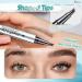 Blapee Eyebrow Pencil Blapee Waterproof Makeup Eyebrow Pen Blapee Eyebrow Microblading Pen Micro 4 Point Brow Pen (01#-2pcs) - Buy Online on GoSupps.com