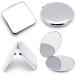 Folding Makeup Mirror Portable Stainless Steel Cosmetic Mirror Double Sided Pocket Mirror Square Beauty Tools - Buy Online on GoSupps.com