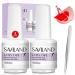 SAVILAND Liquid Latex for Nails  30ML Latex Nail Polish Barrier Peel Off - Latex Tape Peel Off for Nails Cuticle Guard Skin Barrier Protector Nail Latex with Tweezers for Home DIY Nail Art Salon 2PCS-WHITE