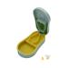 Portable Travel Pill Cutter with Blade Guard Small Pill Splitter with Silicone V-Shaped Holder Compact Lightweight Pill Cutter with Storage Compartments (Light Green)