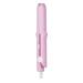 2-in-1 Mini Curling Wand Hair Straightener for Short Hair Portable Flat Iron Heating Hair Straightening Curler Stick for Home or Travel Hairstyling (Pink One Size) One Size Pink
