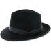 Belfry Crushable Dress Fedora - Men's Vintage Style Hat - 100% Pure Wool - Black, Blue, Grey, Pecan Brown - Medium Navy - Buy Online on GoSupps.com