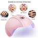 SoulQ UV LED Nail Curing Lamp 36W Nail Dryers for Gel and Regular Polish Smart Sensing Professional Gel Nail Light with LCD Display 3 Timer Setting for Salon and Home Use-USB Port (Pink) - Buy Online on GoSupps.com
