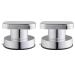 2 Pcs Bathroom Shower Glass Door Suction Cup Safety Knobs Handle Wall Mounted Handrail Grip Tub Shower Handle (Silver Color)
