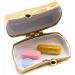 Gold Wave Pattern Purse - Portable Travel Pill Box & Medicine Organizer | Shop Now - Buy Online on GoSupps.com