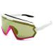 Phieres Sharkbiteph Origin - Unisex sports glasses with ecological organic TPU frame extended ventilation polarized UV400 protection MTT WHT pink / gold