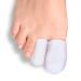 LUFOEVER 10 Pieces Toe Protector, Gel Toe Protectors to Provide Relief from Missing or Ingrown Toenails, Corns, Blisters, Hammer Toes (6L/4S,White) Large&Small A-white